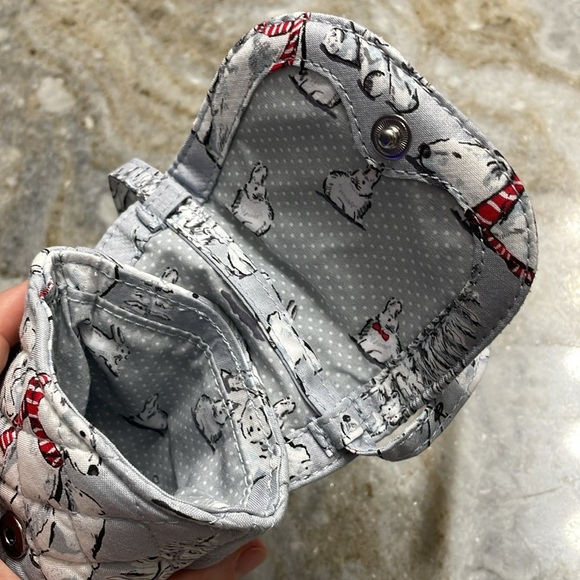 VERA BRADLEY Carson Cellphone Crossbody Bag Beary Merry BEARS Polar Bears NWT - Picture 7 of 10